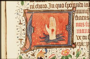 Christ's stigmata: the left hand