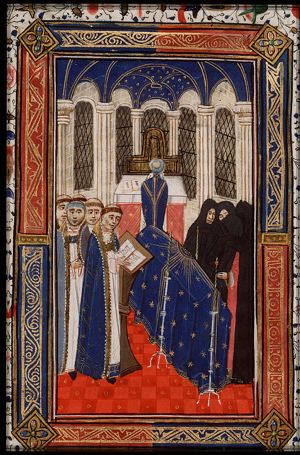 A funeral service in a church