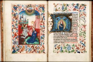 The Annunciation: Gabriel announces Christ's birth to Mary