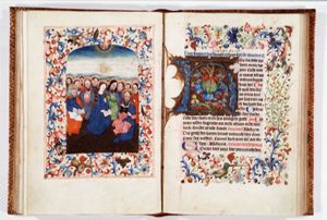 Pentecost: the Holy Spirit descends upon Mary and the apostles