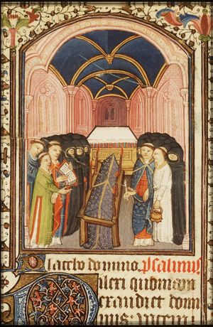 A funeral service in a church