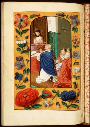 The mass of St. Gregory the Great: Christ appears on the altar