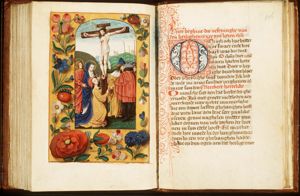 The Crucifixion, with Mary, St. John, St. Mary Magdalene, the confessing centurion(?) and soldiers