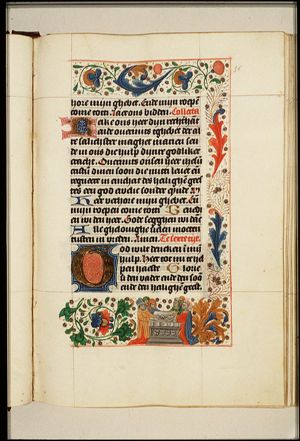 The circumcision of the Christ-child in the temple by a priest