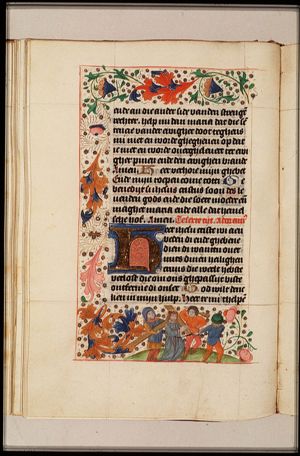 The carrying of the cross: Christ bears the cross