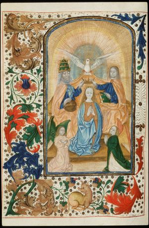 The coronation of Mary by God the Father, Christ and the Holy Spirit