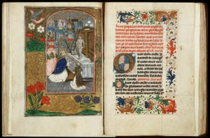 The mass of St. Gregory the Great: Christ appears on the altar