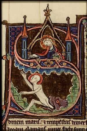 Jonah is cast up by the great fish