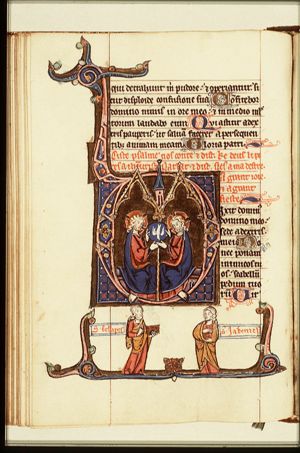 St. Philip holding a book and St. James (the Less?) holding a book