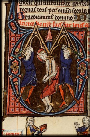 The tortures of Christ: Christ is flagellated