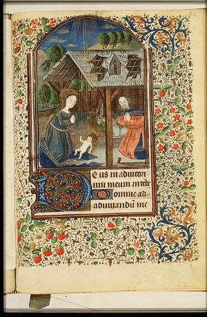 The Nativity: the adoration of the Christ-child by Mary and St. Joseph