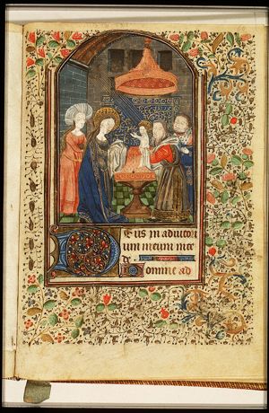 The presentation in the temple: Mary presents the Christ-child to Simeon