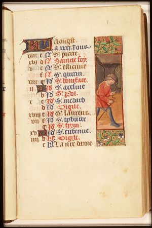 August: a man threshing