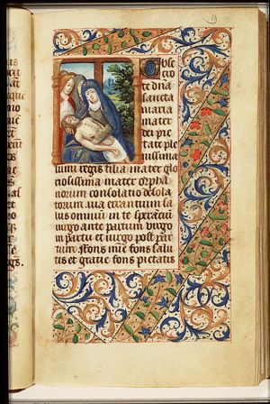 Lamentation: the dead Christ lamented by Mary, St. John and others