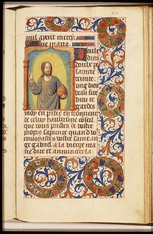 Salvator Mundi: Christ making a blessing gesture and holding an orb