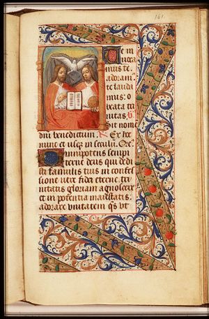 The Trinity: God the Father, Christ and the Holy Spirit as a dove