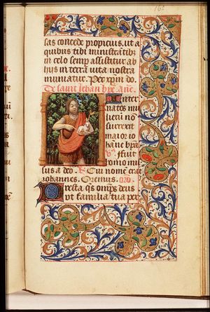 St. John the Baptist holding the Lamb of God (Agnus Dei)