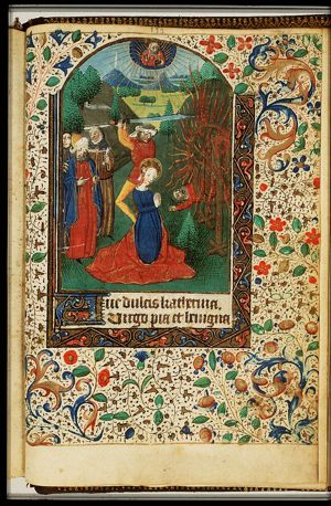 The death of St. Catherine of Alexandria