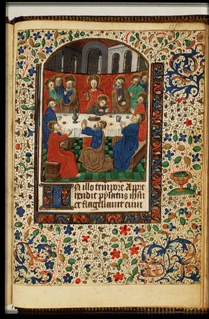 The Last Supper: Christ and the apostles at table