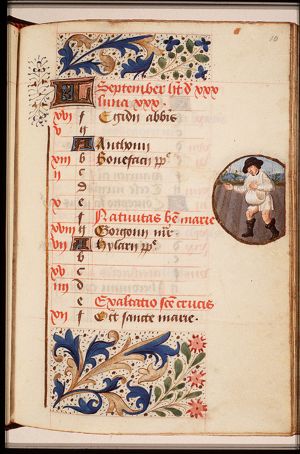 September: a man sowing
