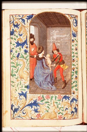 The massacre of the Innocents: Herod's men kill the newborn boys of Bethlehem