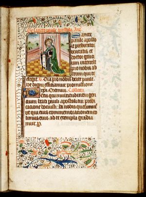 St. Paul holding a sword and a book