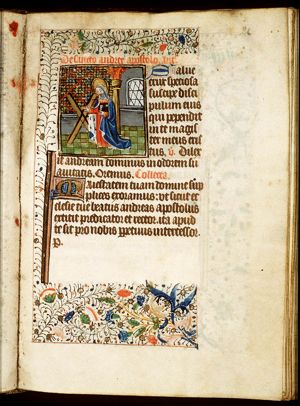 St. Andrew holding the X-shaped cross