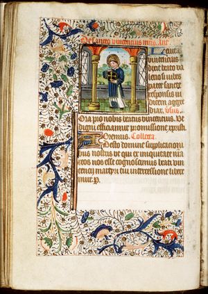 St. Vincent of Saragossa holding a book