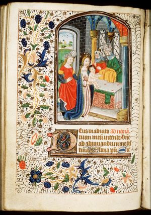 The presentation in the temple: Mary presents the Christ-child to Simeon