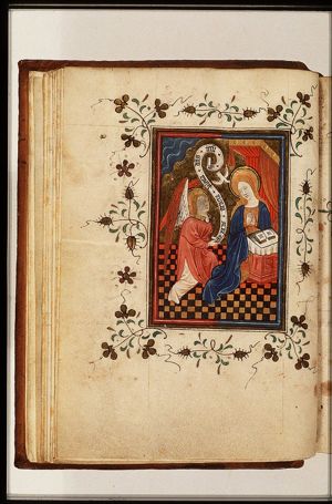 The Annunciation: Gabriel announces Christ's birth to Mary