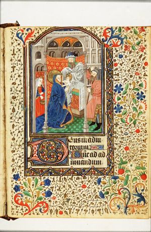 The presentation in the temple: Mary presents the Christ-child to Simeon