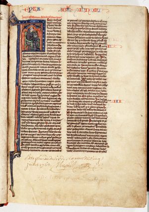 St. Jerome writing his Prologue to the Bible