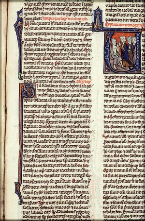 Job on the dung-hill is tormented by his wife and comforted by his friends