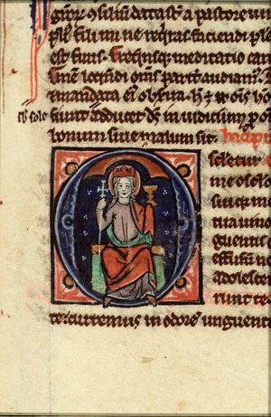 'Ecclesia Imperatrix' holding a cross and a chalice