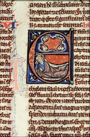 The prophet Ezekiel's vision: the symbols of the four Evangelists (Tetramorph)