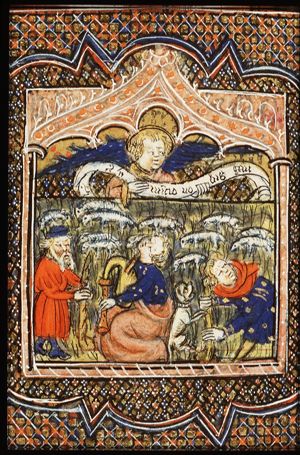 Annunciation of Christ's birth to the shepherds