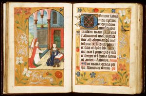 The Annunciation: Gabriel announces Christ's birth to Mary