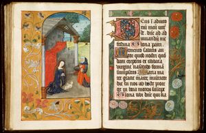 The Nativity: the adoration of the Christ-child by Mary and St. Joseph