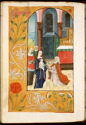 The presentation in the temple: Mary presents the Christ-child to Simeon