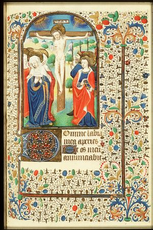 The Crucifixion, with Mary, St. John, St. Mary Magdalene and other female saints, and soldiers