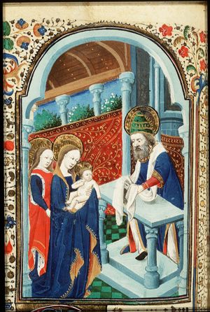 The presentation in the temple: Mary presents the Christ-child to Simeon