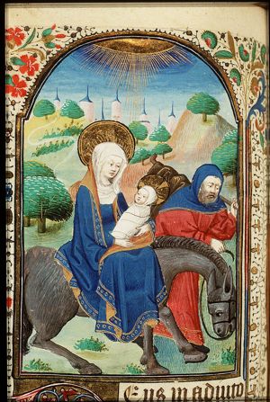 The Flight into Egypt: Mary, St. Joseph and the Christ-child on their way