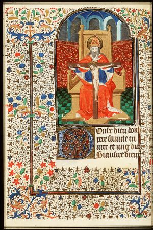The Trinity: God the Father holding the crucifix (Mercy-Seat)