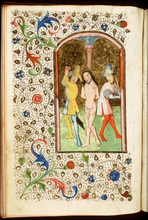 The tortures of Christ: Christ is flagellated