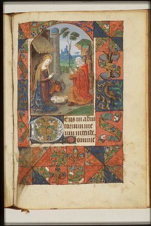 The Nativity: the adoration of the Christ-child by Mary and St. Joseph