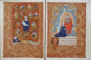 The Tree of Jesse: genealogical tree sprouting from Jesse's loins
