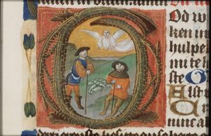 Annunciation of Christ's birth to the shepherds
