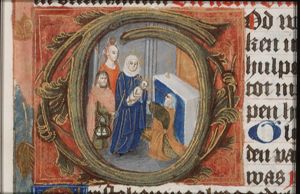 The presentation in the temple: Mary presents the Christ-child to Simeon
