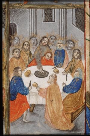 The Last Supper: Christ and the apostles at table