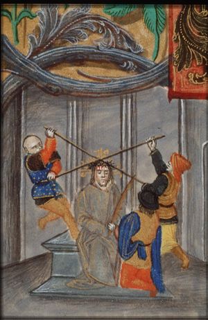 The tortures of Christ: Christ is crowned with thorns